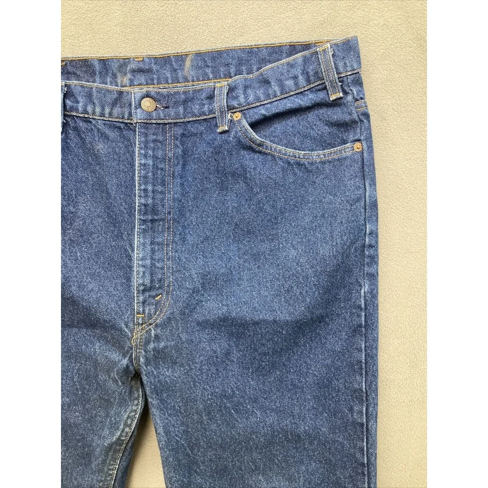 VTG LEVI 317 Bootcut Jeans Mens Size 42x30 Orange Tab Made in USA (Actual 40x29)